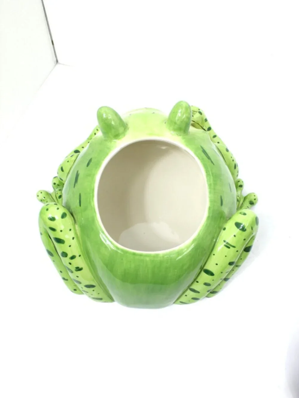 Fitz & Floyd Spell Bound Wizard Frog Glazed Ceramic Cookie Jar Whimsical As-Is